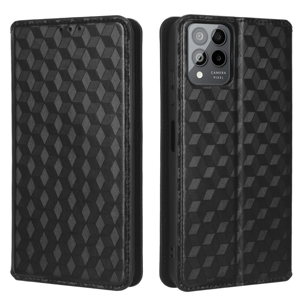 Etui "Rhombus" za Telekom T Phone Pro / REVVL 6 Pro - črn