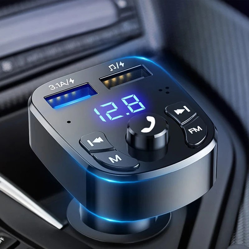 FM Bluetooth sprejemnik, avtopolnilec in MP3 predvajalnik PowerTune s hitrim polnjenjem in dvema USB-A izhodoma