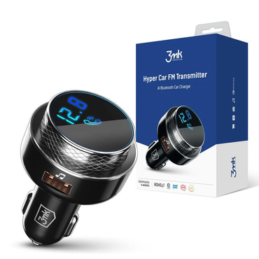 Avtopolnilec in FM Bluetooth sprejemnik "HyperCar" 30W z USB-A izhodom in režo za microSD kartico Avtopolnilec in FM Bluetooth sprejemnik "HyperCar" 30W z USB-A izhodom in režo za microSD kartico