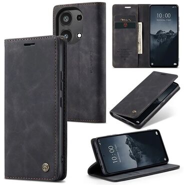 Etui CaseMe MagFlip za Xiaomi Redmi Note 13 Pro 4G z najvišjim nivojem zaščite in samodejnim magnetnim zapiranjem - smooth black