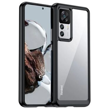 Hibriden ovitek "Frame Shield" za Xiaomi 13T / 13T Pro - črn