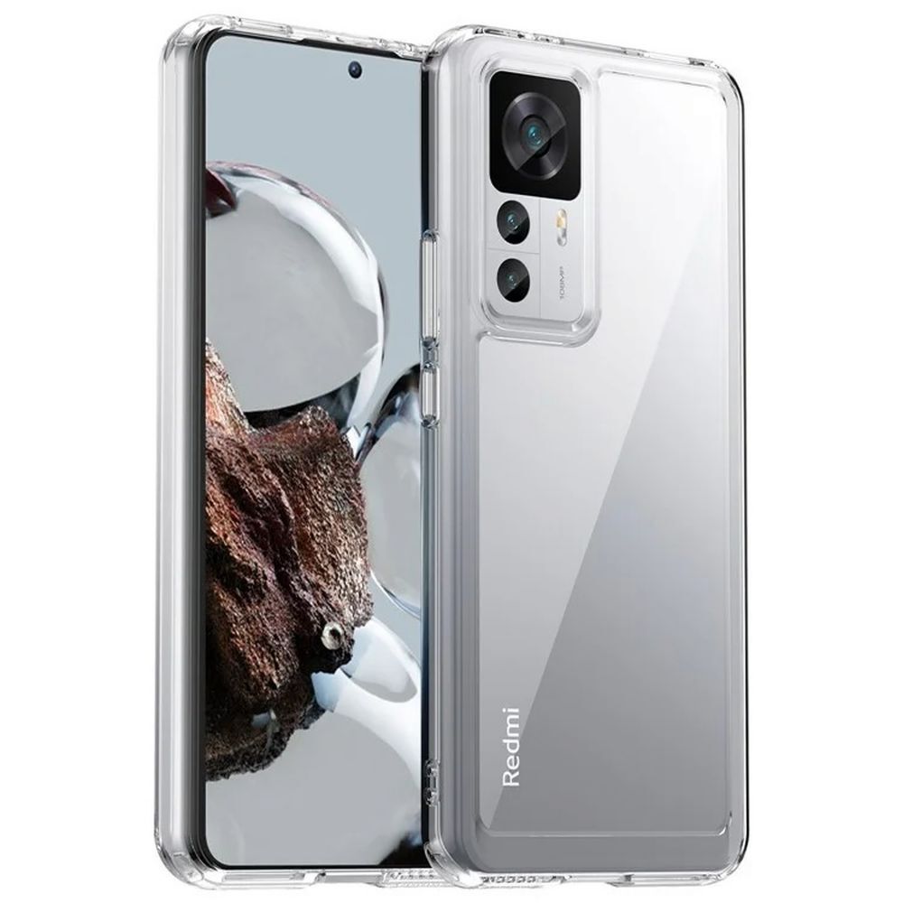 Hibriden ovitek "Frame Shield" za Xiaomi 13T / 13T Pro - prozoren