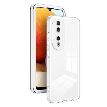 Hibridni ovitek "Crystal Bumper" z vgrajeno zaščito zadnje kamere za Honor 90 - metallic white