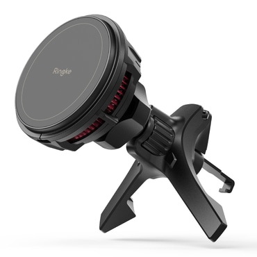 Premium magnetno polnilno držalo za telefon Ringke "Peltir" - avtomobilsko stojalo za ventilacijsko režo z MagSafe tehnologijo 15W - črno