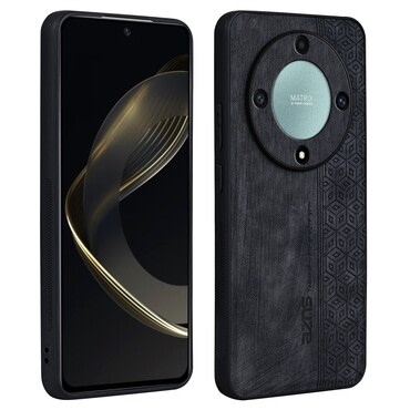 Premium ovitek Cube Leather za Honor Magic6 Lite z vgrajeno zaščito zadnjih kamer - graphite black