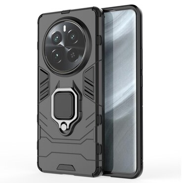 Robusten ovitek "Impact X Ring" za Realme 12 Pro / 12 Pro Plus  - črn