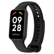 Silikonski pas za uro Xiaomi Smart Band 8 Active / Redmi Smart Band 2 - črn