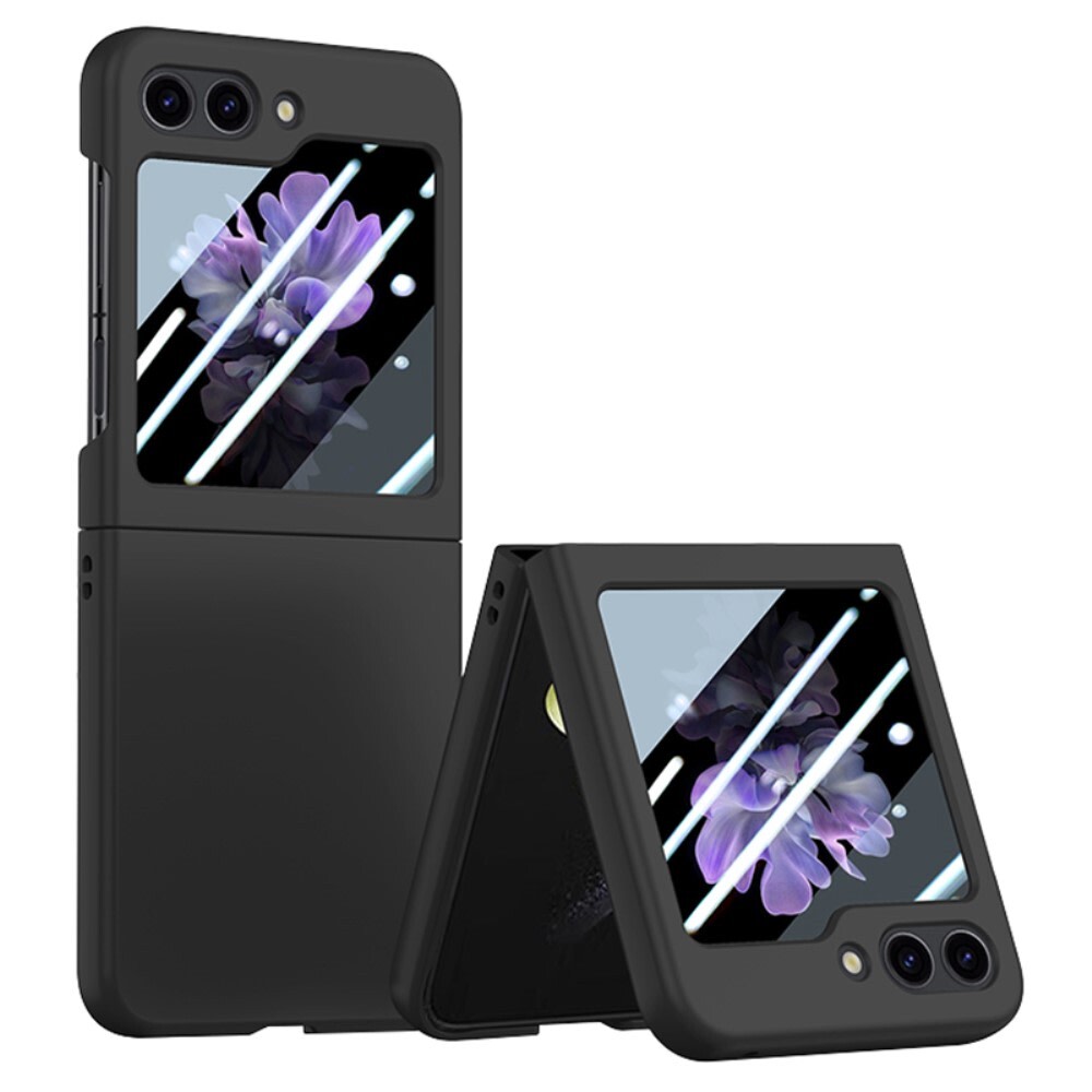 Trden ovitek "Covered" z zaščito zaslona za Samsung Galaxy Z Flip6 / Galaxy Z Flip7 FE - črn