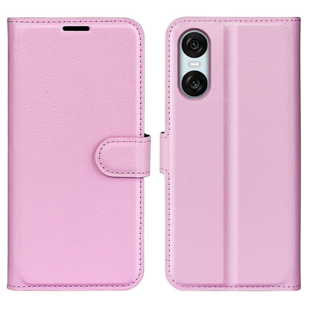 Etui "Litchi" za Sony Xperia 10 VI - roza