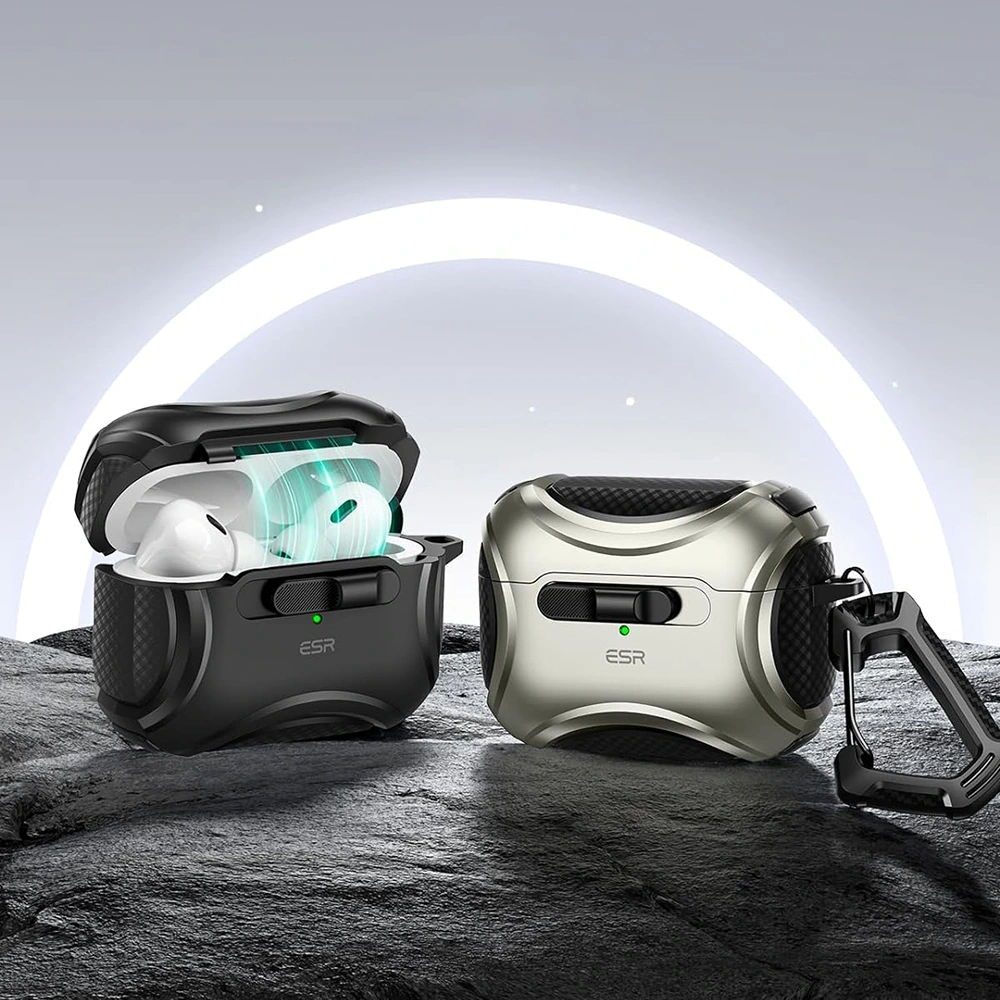 Zaščitni etui ESR "Lock Case HaloLock" za Apple AirPods Pro / Pro 2 - črn