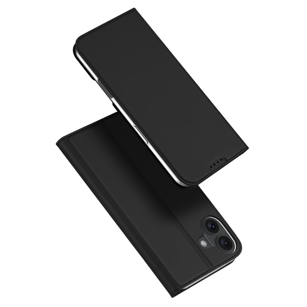 Etui "Skin" za iPhone 16 - črn