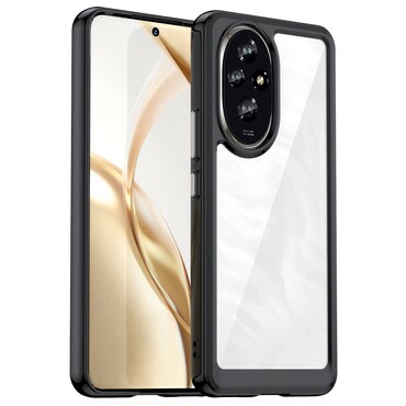 Hibriden ovitek "Frame Shield" za Honor 200 Pro - črn