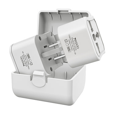Univerzalen potovalni adapter kit Yesido "MC25" 750W - bel