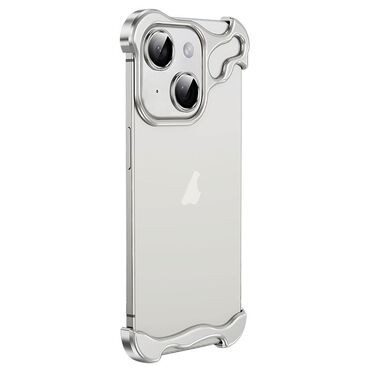 Minimalističen ovitek Naked Metal z alu zaščito robov in steklom za zadnje kamere za iPhone 12 - titanium silver