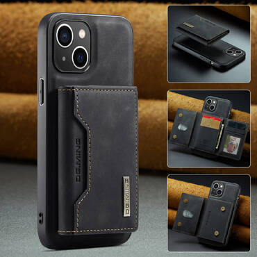 Ovitek za iPhone 16 CaseMe DG.MING MAG z magnetno denarnico - pulse black