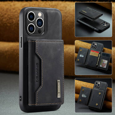 Ovitek za iPhone 16 Pro CaseMe DG.MING MAG z magnetno denarnico - pulse black