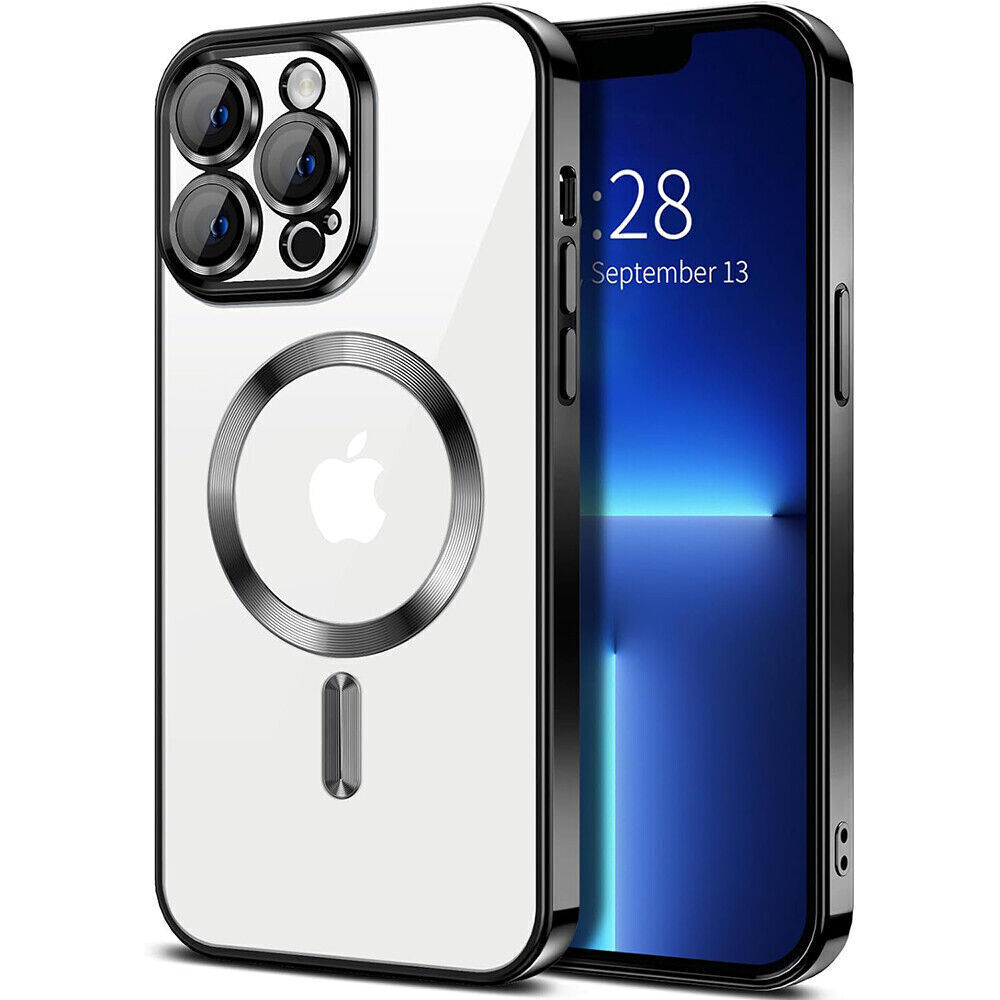 Hibridni ovitek MagShield z zaščito zadnje kamere in 2 magnetoma MagSafe za iPhone 16 Pro Max - metallic black