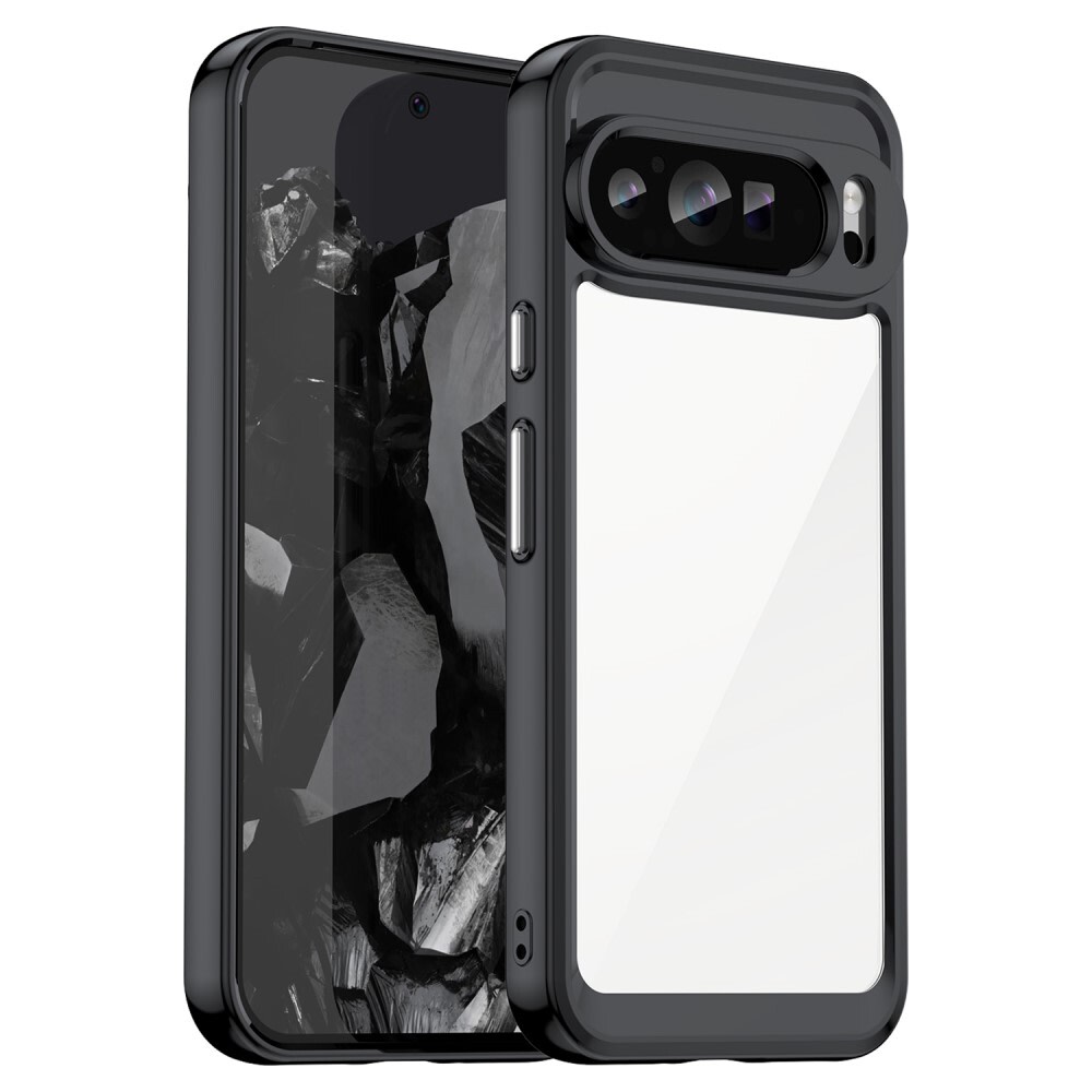 Hibriden ovitek "Frame Shield" za Google Pixel 9 Pro XL - črn