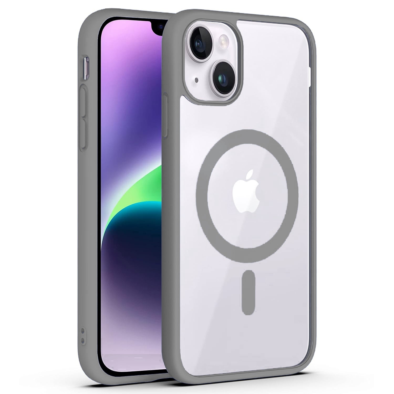Hibridni ovitek "PastelMag" z magnetom MagSafe za iPhone 16 Plus - titanium gray