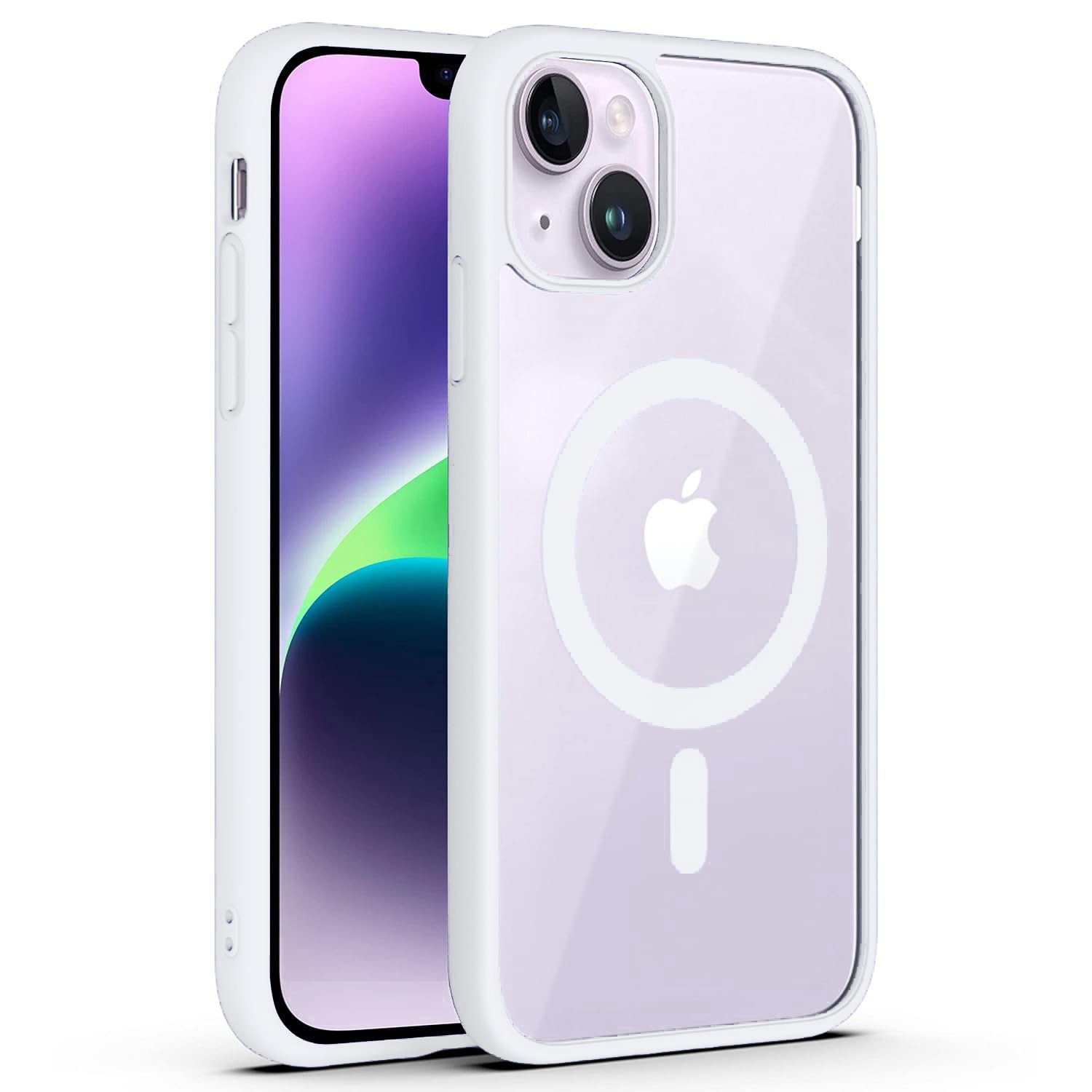 Hibridni ovitek "PastelMag" z magnetom MagSafe za iPhone 16 Plus - white