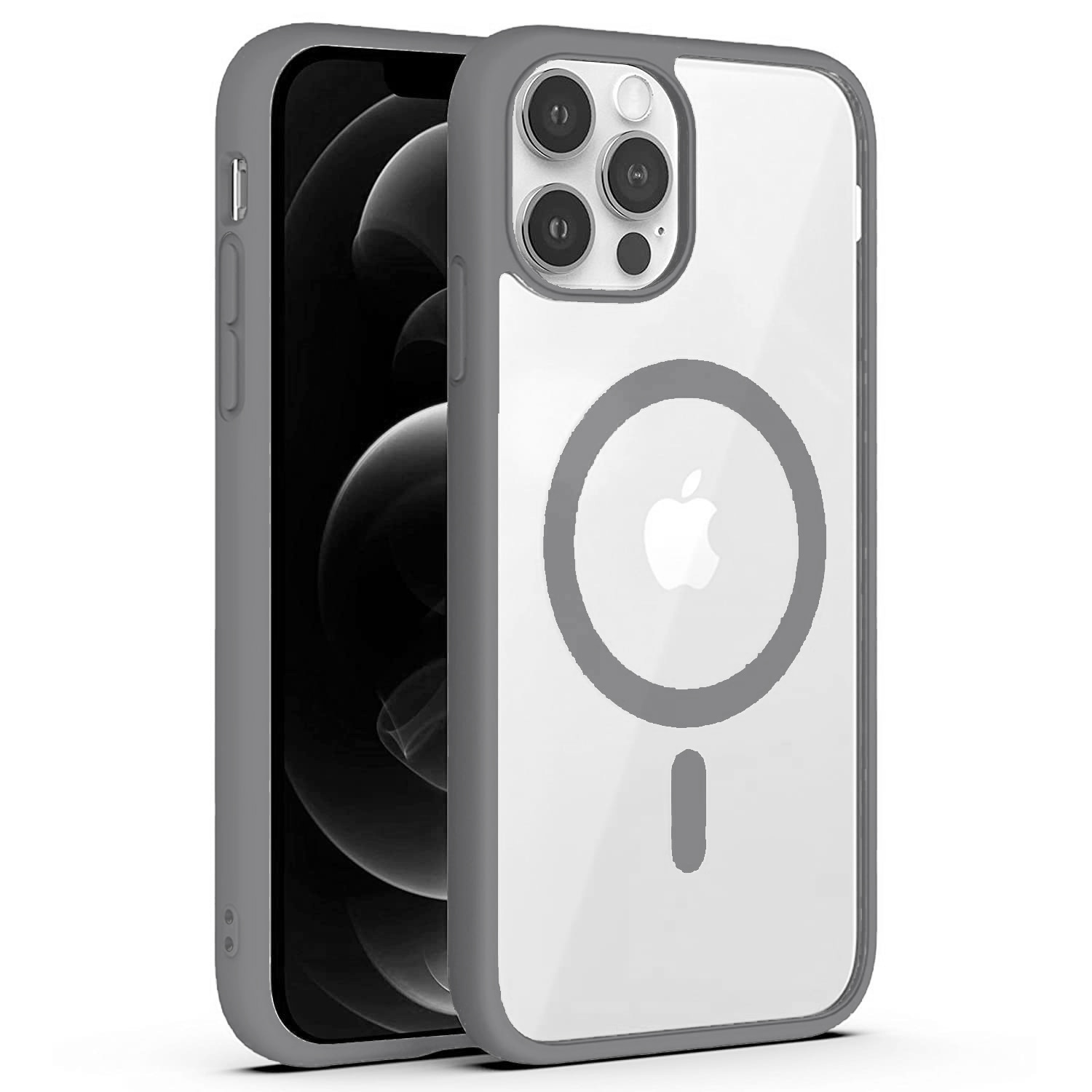 Hibridni ovitek "PastelMag" z magnetom MagSafe za iPhone 16 Pro Max - titanium gray