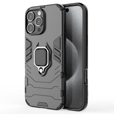 Robusten ovitek "Impact X Ring" za iPhone 16 Pro Max - črn