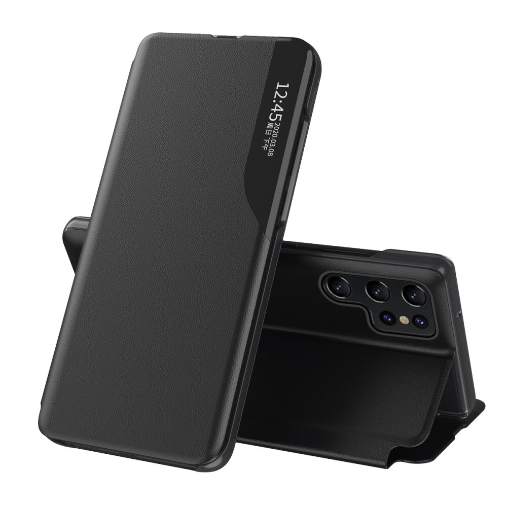 Etui "Edge View" za Samsung Galaxy S22 Ultra - črn