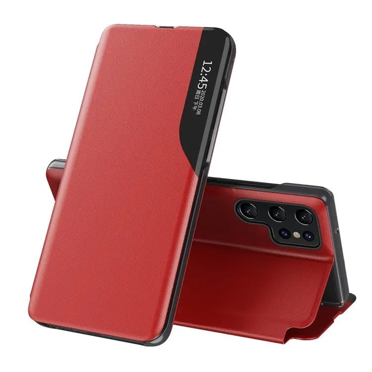 Etui "Edge View" za Samsung Galaxy S22 Ultra - rdeč
