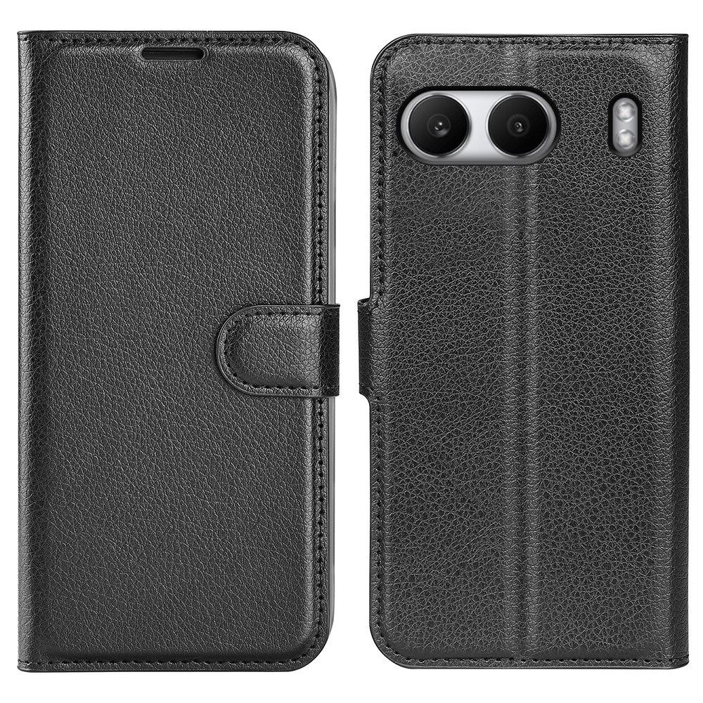 Etui "Litchi" za OnePlus Nord 4 - črn
