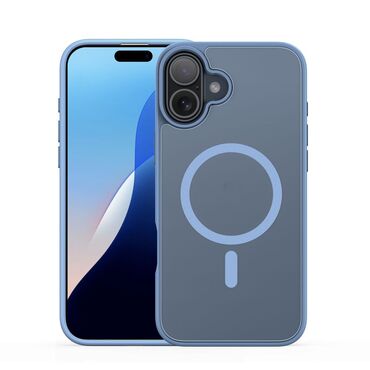 Hibridni ovitek "Yind" z magnetom MagSafe za iPhone 16 Plus - light blue