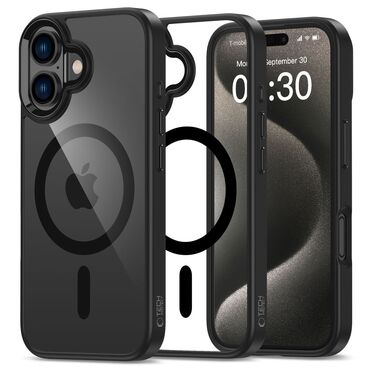 Hibridni ovitek Tech-Protect "Magmat MagSafe" za iPhone 16 Plus - črn
