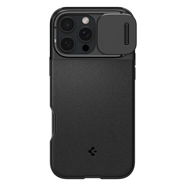 Ovitek Spigen "Optik Armor MagFit" za iPhone 16 Pro Max - črn