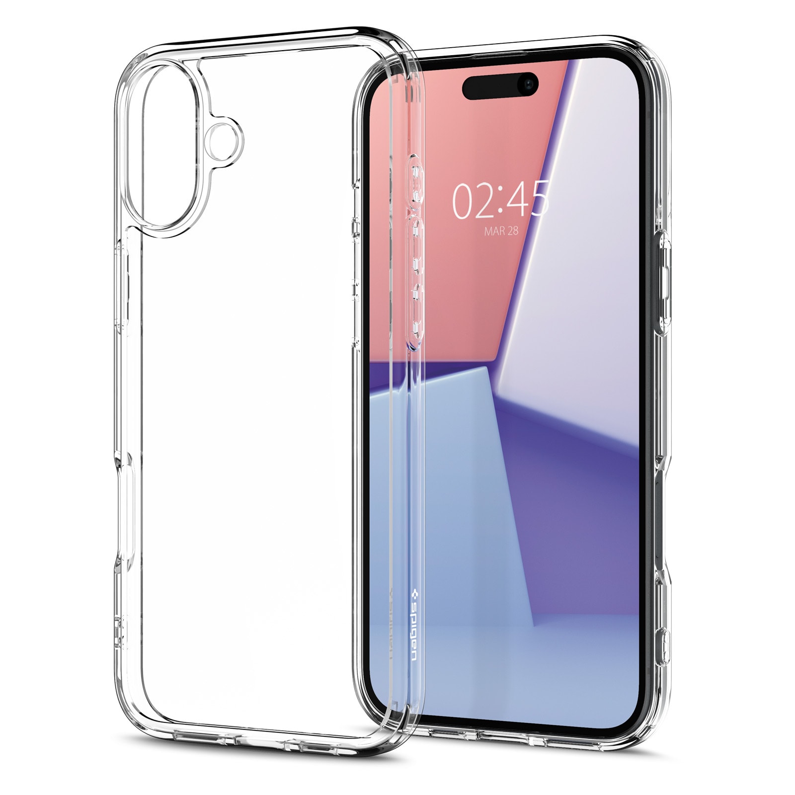 Ovitek Spigen "Ultra Hybrid" za iPhone 16 - crystal clear