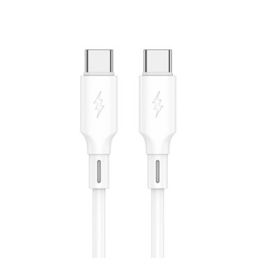 Polnilni in podatkovni kabel Jellico "B24" - USB-C v USB-C kabel s PD 60W - 1m - bel Polnilni in podatkovni kabel Jellico "B24" - USB-C v USB-C kabel s PD 60W - 1m - bel