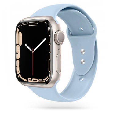 Silikonski pas za uro Apple Watch (42 / 44 / 45 / 49 mm) "Smooth" - svetlo moder Silikonski pas za uro Apple Watch (42 / 44 / 45 / 49 mm) "Smooth" - svetlo moder