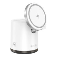Brezžična QI polnilna postaja 4v1 Jellico "W22" za hkratno polnjenje večih naprav (15W) - bela