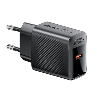 Premium stenski polnilni adapter Acefast "A102" z GaN tehnologijo in 1x USB-C izhodom 30W - črn Premium stenski polnilni adapter Acefast "A102" z GaN tehnologijo in 1x USB-C izhodom 30W - črn