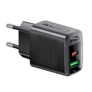 Premium stenski polnilni adapter Acefast "A98" z GaN tehnologijo, 1x USB-A in 1x USB-C izhodoma 30W - črn Premium stenski polnilni adapter Acefast "A98" z GaN tehnologijo, 1x USB-A in 1x USB-C izhodoma 30W - črn