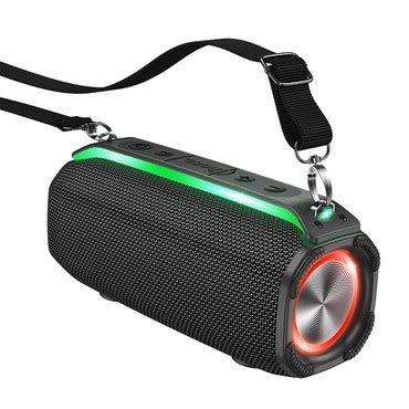 Prenosni bluetooth zvočnik Hoco Rick Sports z RGB LED osvetljavo - črn