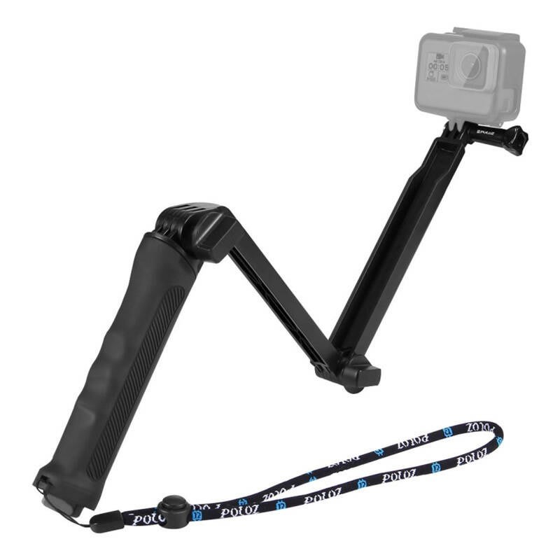 Zložljiva selfie palica in tripod Puluz "PU202" - črna