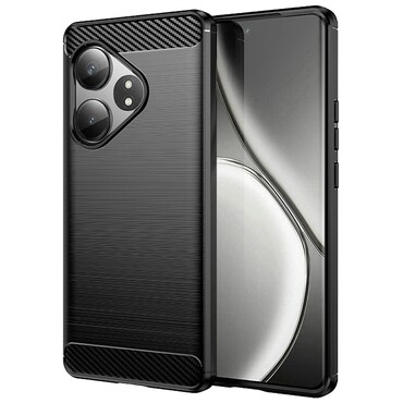 TPU gel ovitek "Brushed Carbon" za Realme GT 6 - črn
