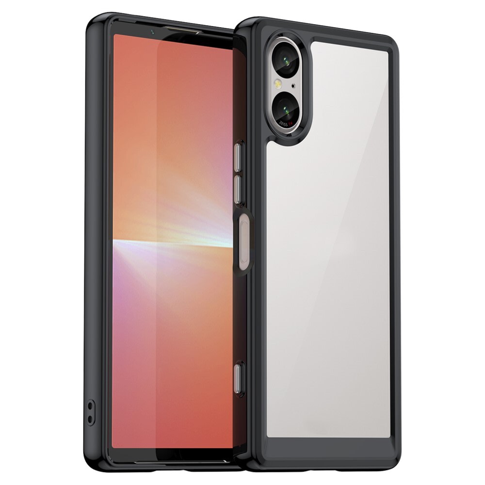 Hibriden ovitek "Frame Shield" za Sony Xperia 5 V - črn