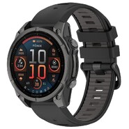 Silikonski pas za uro Garmin Fenix 8 43mm / Fenix 6S / 6S Pro / 5S / 5S Plus / Epix Pro 42mm - črn