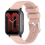 Silikonski pas za uro Garmin Vivoactive 5 / 3 / Forerunner 245 / Samsung Galaxy Watch 6 / 6 Classic / Watch 5 / 5 Pro / 4 / 4 Classic / 3 / Watch 42mm / Huawei Watch GT2 42mm / GT3 42mm / Honor Watch SE - roza