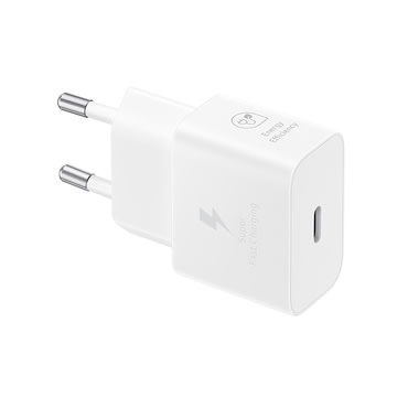 Originalen stenski polnilec Samsung EP-T2510N 25W - USB-C - bel Originalen stenski polnilec Samsung EP-T2510N 25W - USB-C - bel