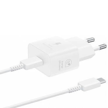 Originalen stenski polnilec in USB-C kabel Samsung EP-T2510X 25W - 1m - bel Originalen stenski polnilec in USB-C kabel Samsung EP-T2510X 25W - 1m - bel