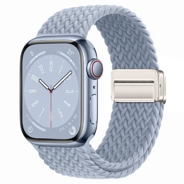 Pleteni pas za uro Apple Watch (42 / 44 / 45 / 46 / 49 mm) "Nylon Braid" - mist blue Pleteni pas za uro Apple Watch (42 / 44 / 45 / 46 / 49 mm) "Nylon Braid" - mist blue
