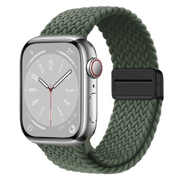 Pleteni pas za uro Apple Watch (42 / 44 / 45 / 46 / 49 mm) "Nylon Braid" - olive green Pleteni pas za uro Apple Watch (42 / 44 / 45 / 46 / 49 mm) "Nylon Braid" - olive green