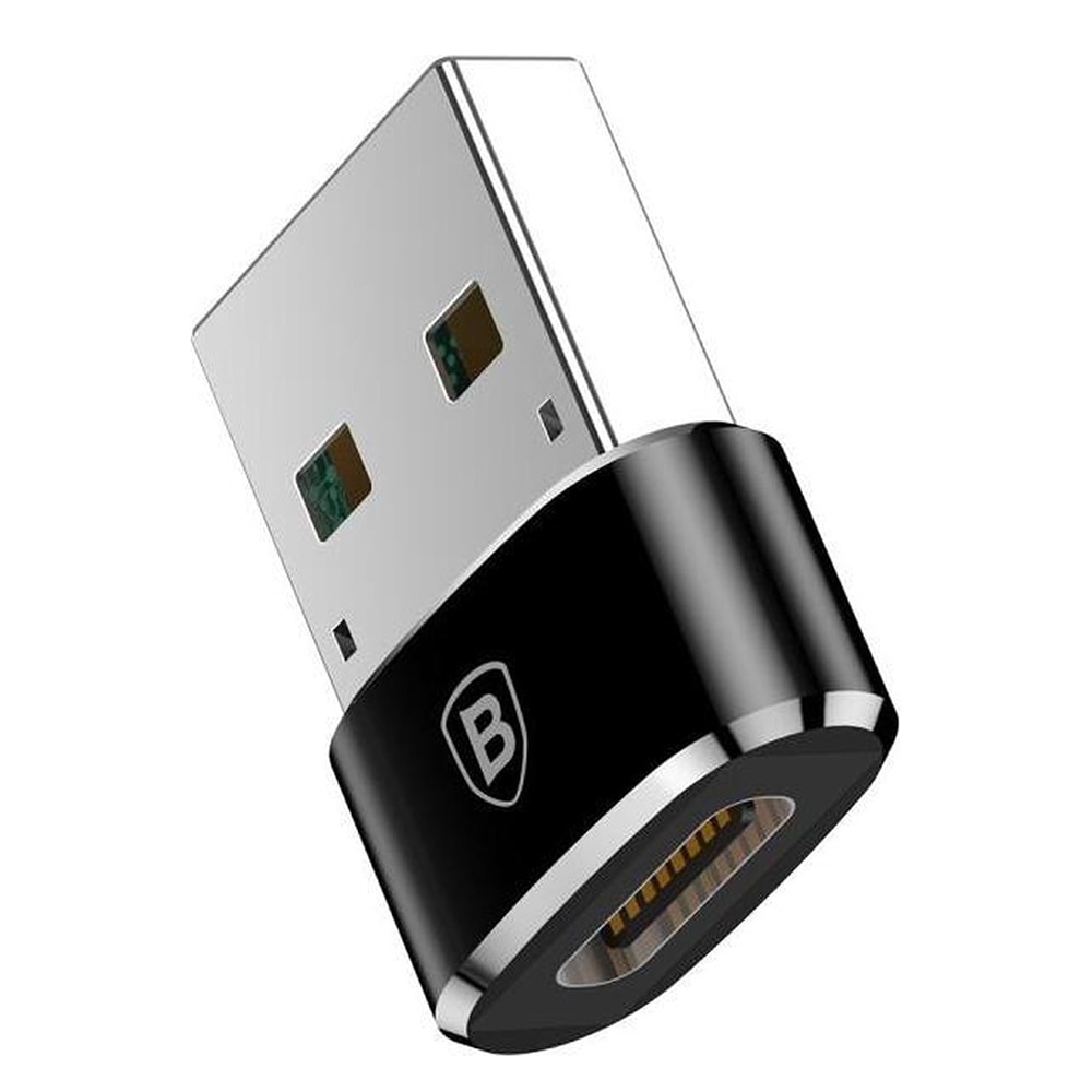 USB-A v USB-C adapter Baseus "CCOTG", 3A - črn