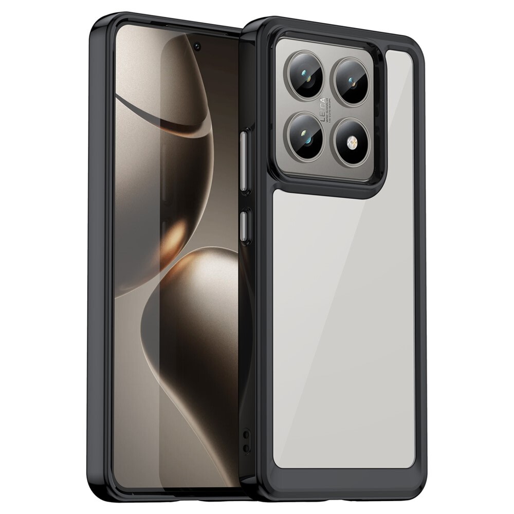 Hibriden ovitek "Frame Shield" za Xiaomi 14T / 14T Pro - črn